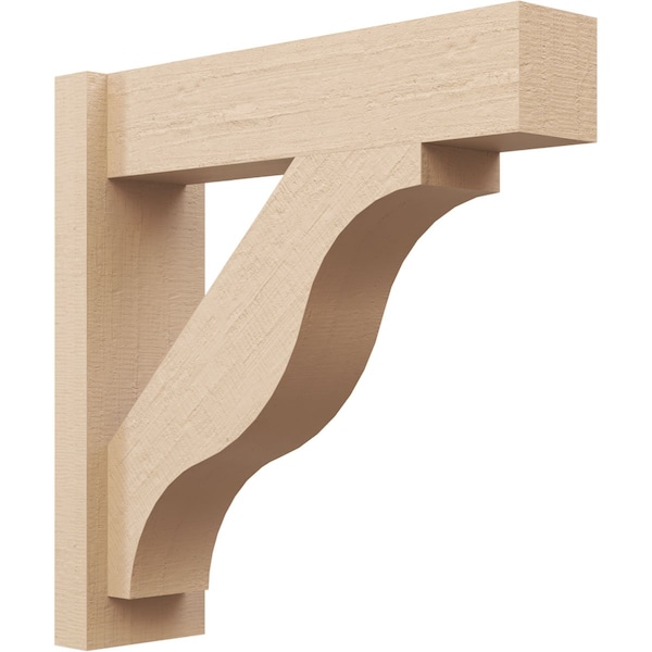 Ekena Millwork 6-in W x 22-in D x 22-in H Funston Block Rough Cedar Woodgrain TimberThane Outlooker, Primed Tan OUTUR060X22X22FST44RCPR - main